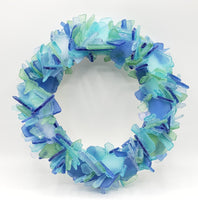 Sea Glass Wreath Beach Decor, Beach Glass Wreath, Seaglass Wreath, Sea Glass Decor Art - ANY COLORS