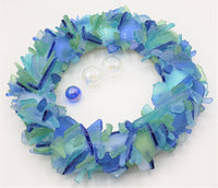 sea glass wreath, beach glass wreath, seaglass wreath