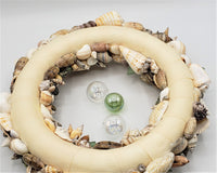 seashell wreath, beach wreath, nautical wreath