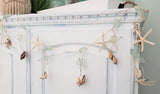 sea glass garland, beach glass garland, beach garland, coastal garland