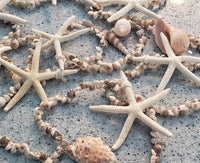 tiny seashell garland, shell garland, beach garland, coastal garland, nautical garland