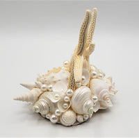 Beach Wedding Starfish Cake Topper, Nautical Seashell Sea Glass Wedding Cake Topper