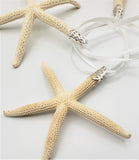 Beach Christmas Ornament, 4 PIECE Starfish Ornaments, Coastal Decor White Starfish Decor, Star Fish Ornament, SET OF 4