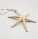 rare six armed starfish, 6 armed starfish, unique starfish ornament, white starfish ornament, starfish christmas ornament, beach coastal ornament