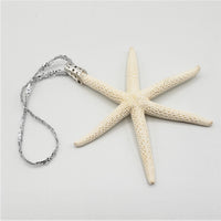 rare six armed starfish, 6 armed starfish, unique starfish ornament, white starfish ornament, starfish christmas ornament, beach coastal ornament