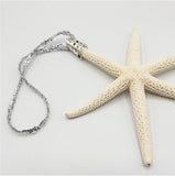 rare six armed starfish, 6 armed starfish, unique starfish ornament, white starfish ornament, starfish christmas ornament, beach coastal ornament