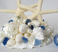Starfish Wedding Cake Topper, beach wedding cake topper, nautical wedding cake topper, coastal wedding cake topper