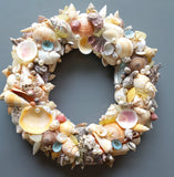 seashell wreath, shell wreath, sea shell wreath, coastal decor, beach decor, nautical decor