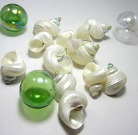 pearl turbo shells, white turbo shells, silver turbo shells, turbo shells, white wedding shells, beach wedding seashells