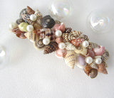 seashell barrette, seashell barette, seashell hair clip, seashell hair accessory, seashell hair accessories