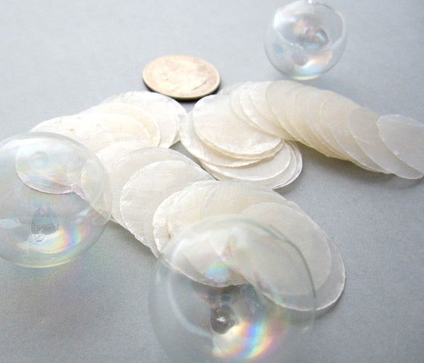 capiz shells, capiz seashells, capiz shell disks, capiz seashell disks, wind chime capiz shell
