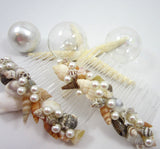 seashell hair accessories, seashell hair accessory, seashell hair combs, beach wedding hair accessory accessories